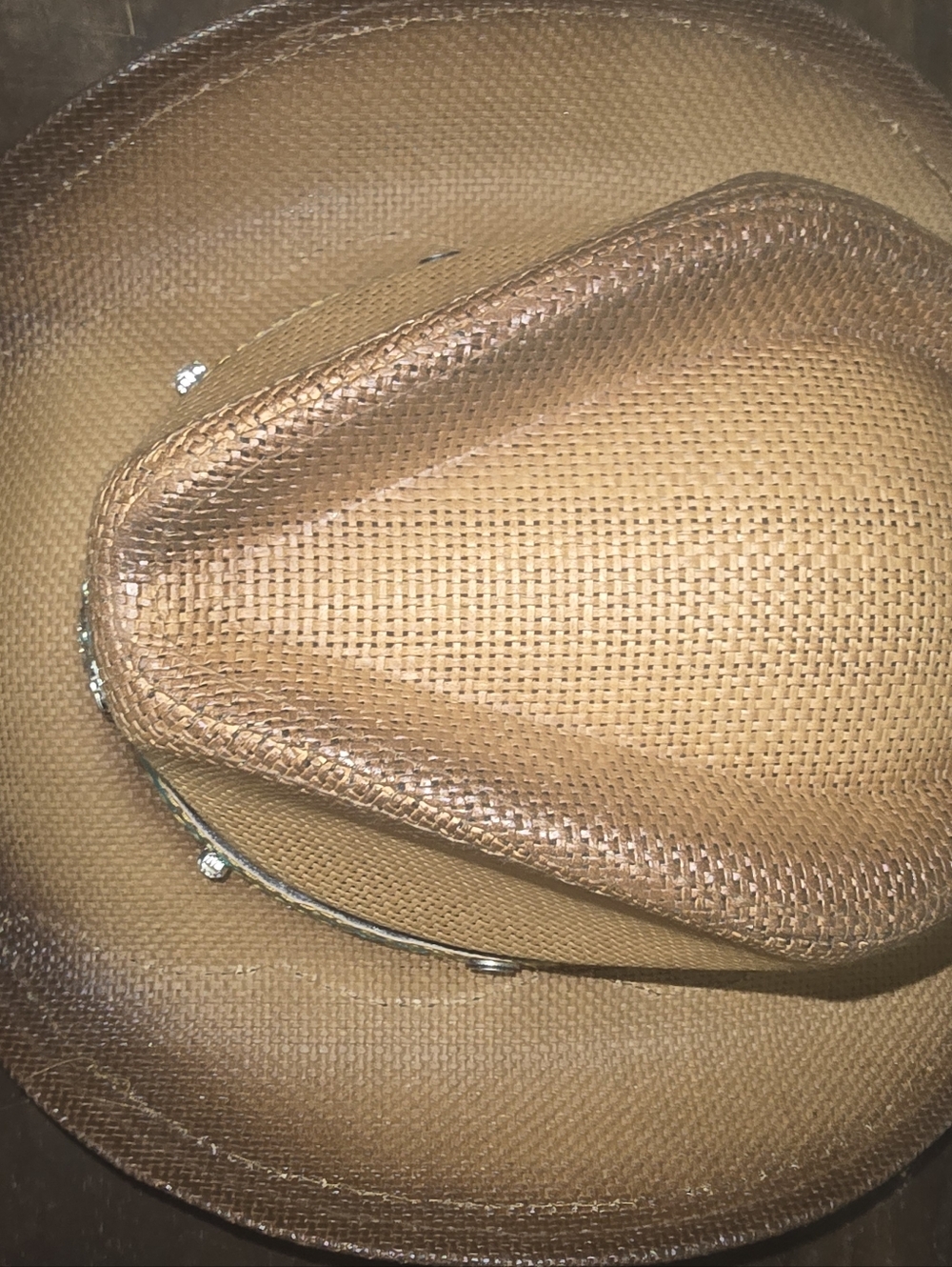 Brown Western Butterfly Concho Detail Cowboy Hat NWT - Picture 6 of 8